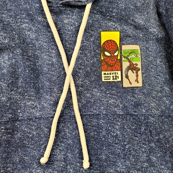 Marvel Spider Man Spirit Jersey Hoodie Large Blue Beyond Amazing Comic Graphics - Picture 2 of 9